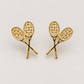 Crossed Racquet Mini Studs