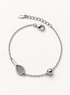Sleek Racquet and Ball Bracelet on satin with silver racquet and ball detail