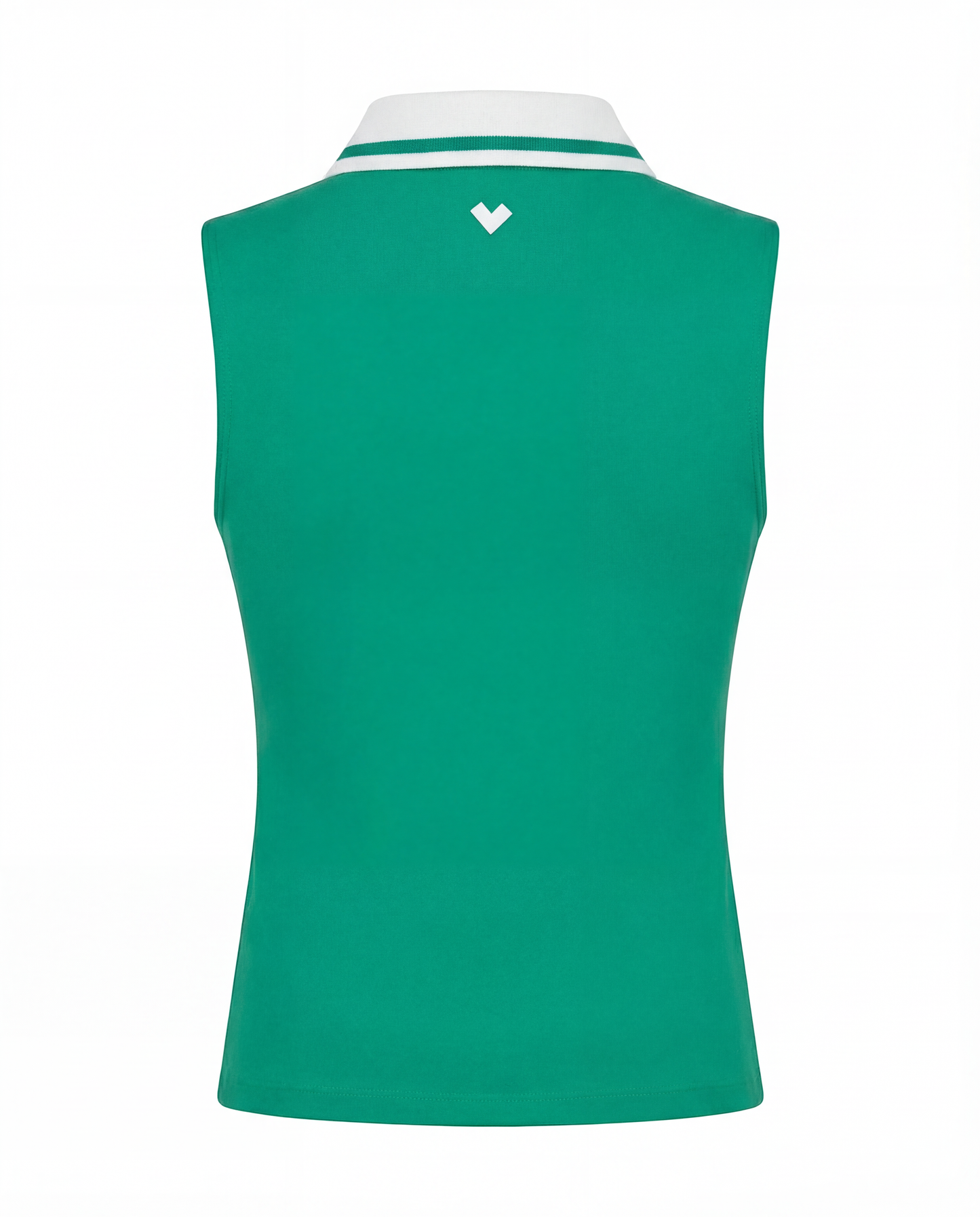 Back product image of a green women’s tennis tank top, featuring a clean silhouette and minimal branding.