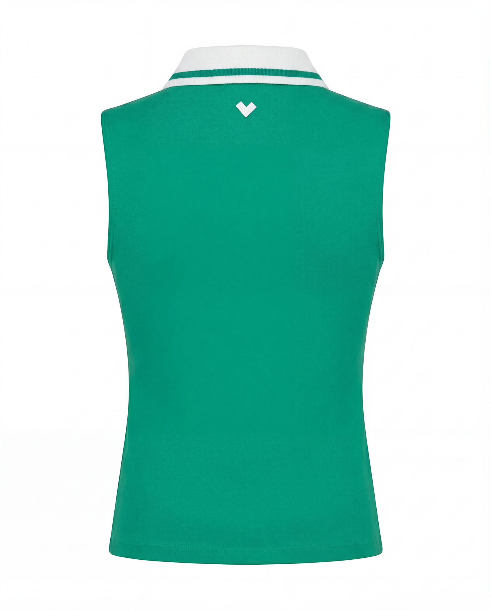 Back product image of a green women’s tennis tank top, featuring a clean silhouette and minimal branding.