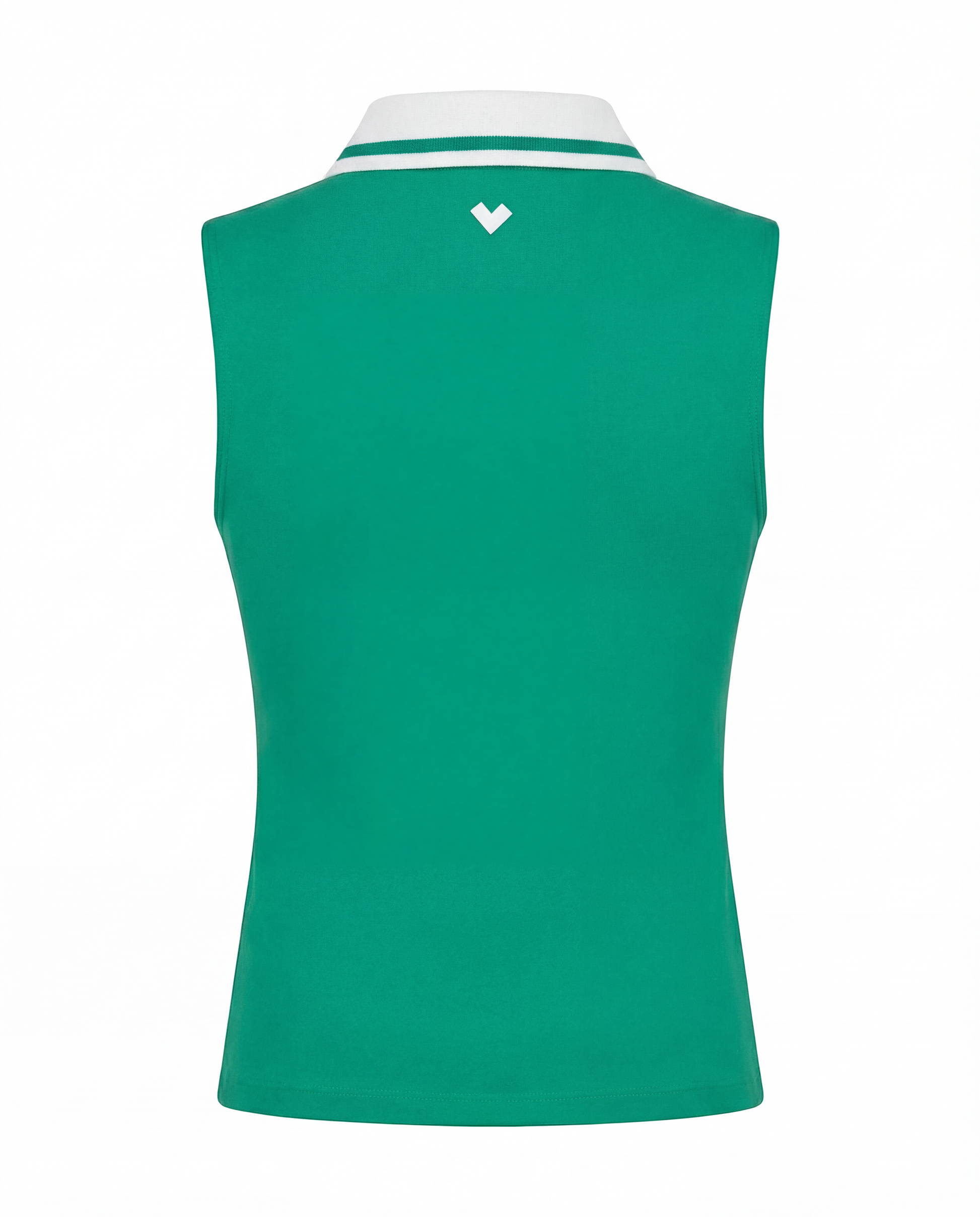 Back product image of a green women’s tennis tank top, featuring a clean silhouette and minimal branding.