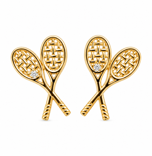 Crossed Racquet Mini Studs