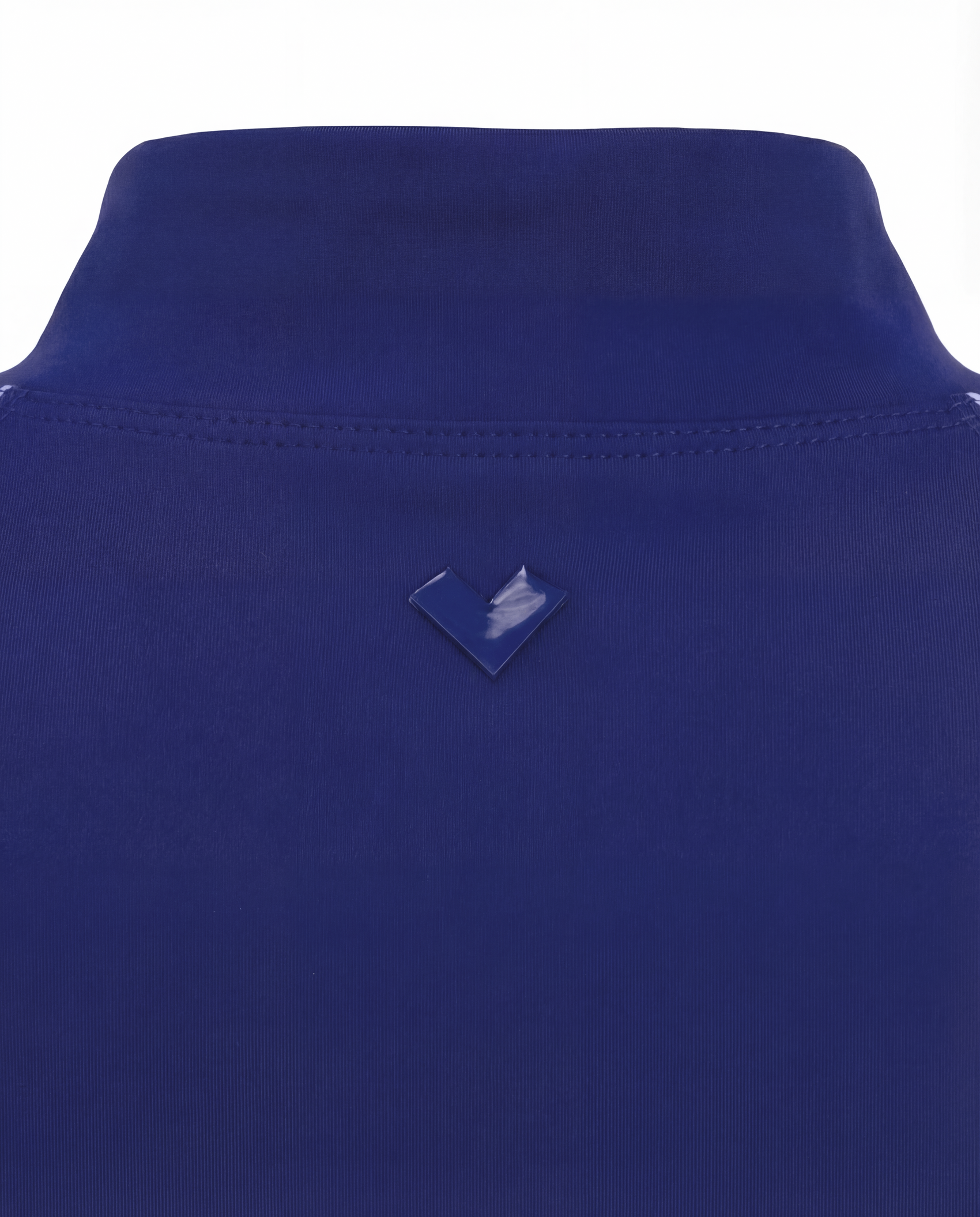 Rear detail image of a navy tennis jacket, showing fabric texture and subtle branding.