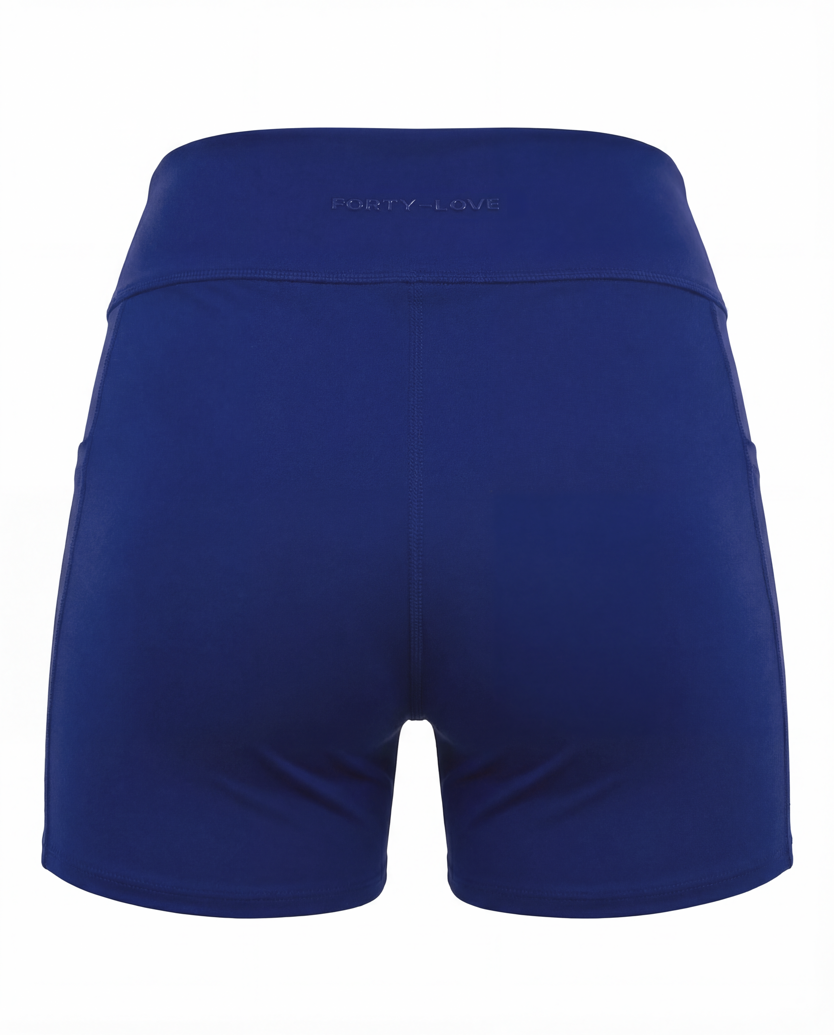 Back view of navy undershorts designed to pair with a women’s tennis dress for comfort and movement.