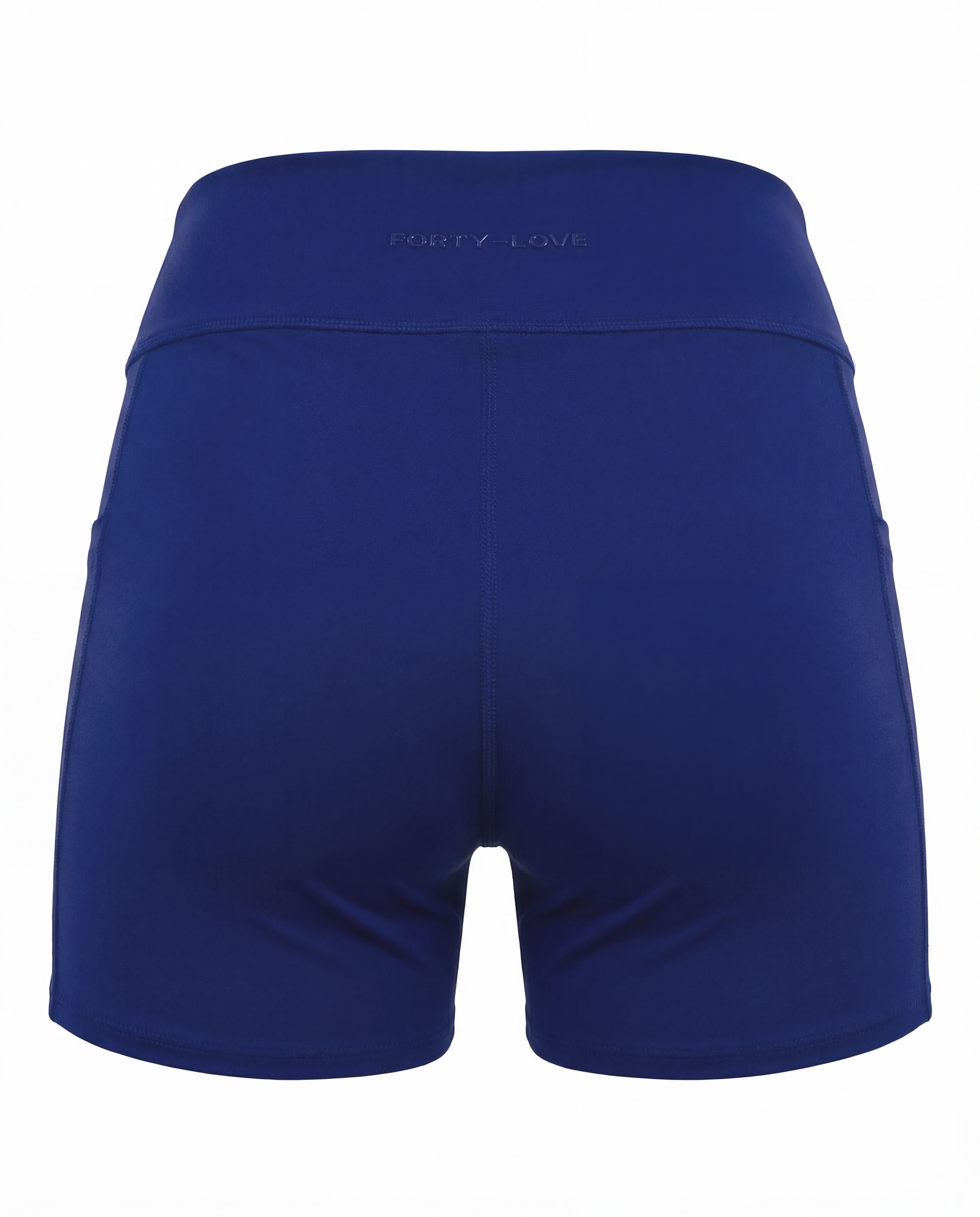 Back view of navy undershorts designed to pair with a women’s tennis dress for comfort and movement.