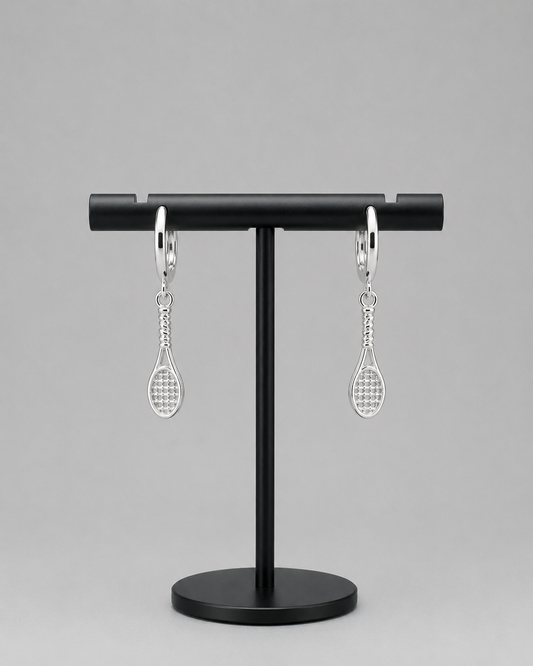 Tennis Racquet Ring Earring