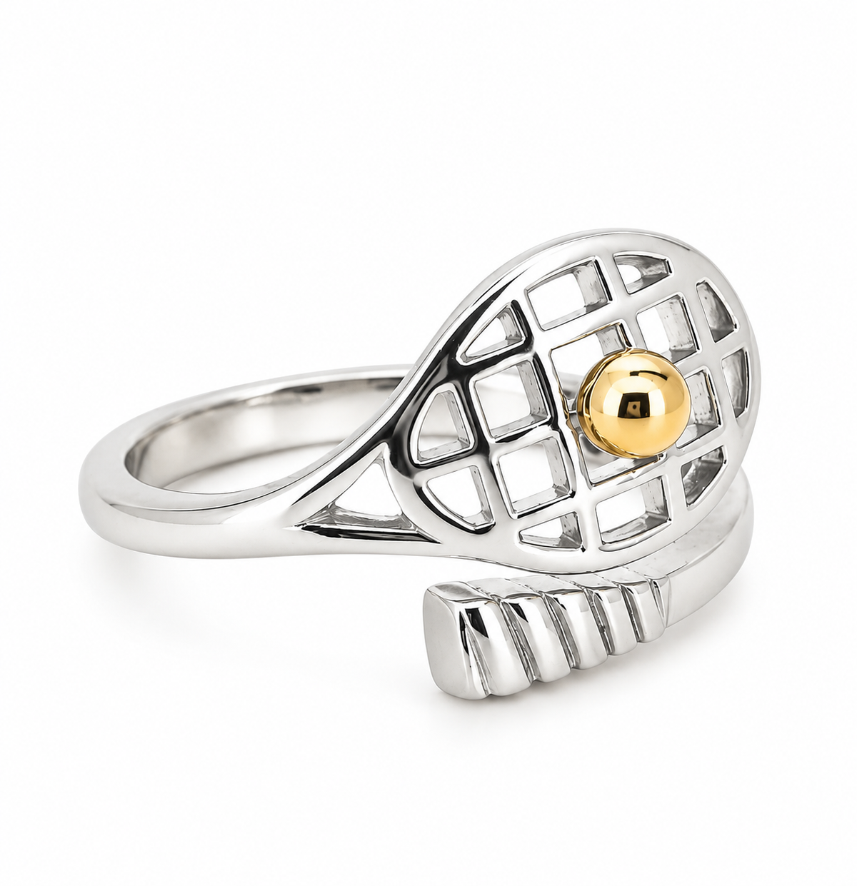 14K Gold Tennis Ball Ring